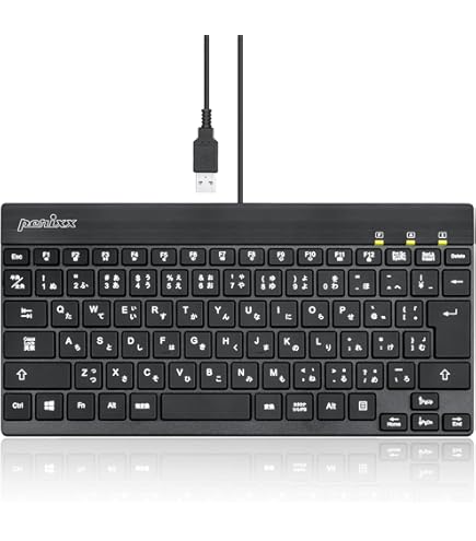 Perixx ペリックス PERIBOARD-322 キーボード PERIBOARD-322 Wired Backlit Trackball Keyboard with Extra